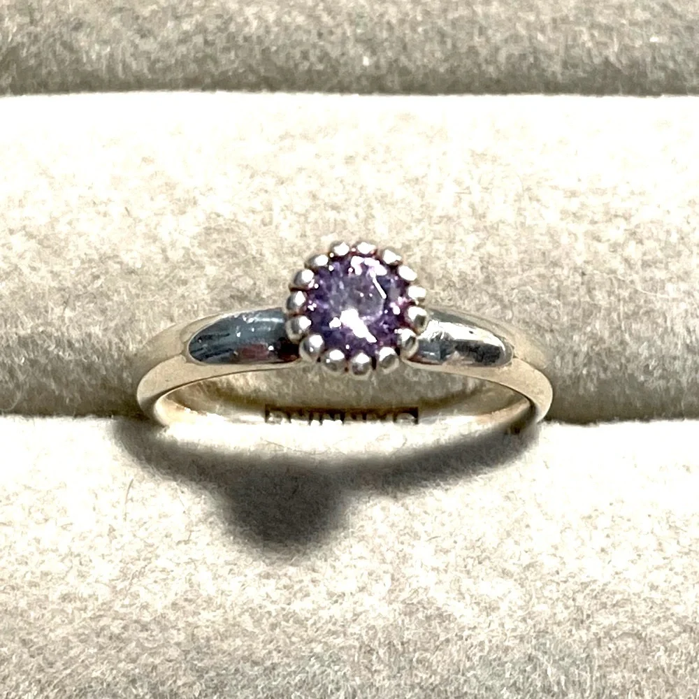 NWOT Elegant Silver and Purple Gemstone Ring - Picture 3 of 6